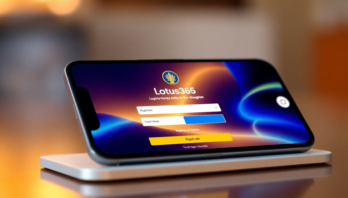 Effortless Lotus365 Register process displayed on a smartphone, emphasizing quick signup and secure access for new users in India.