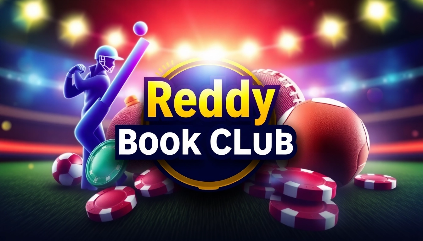 The Reddy Book Club logo displayed prominently amid betting icons, illustrating a trusted platform for online sports and casino betting enthusiasts.