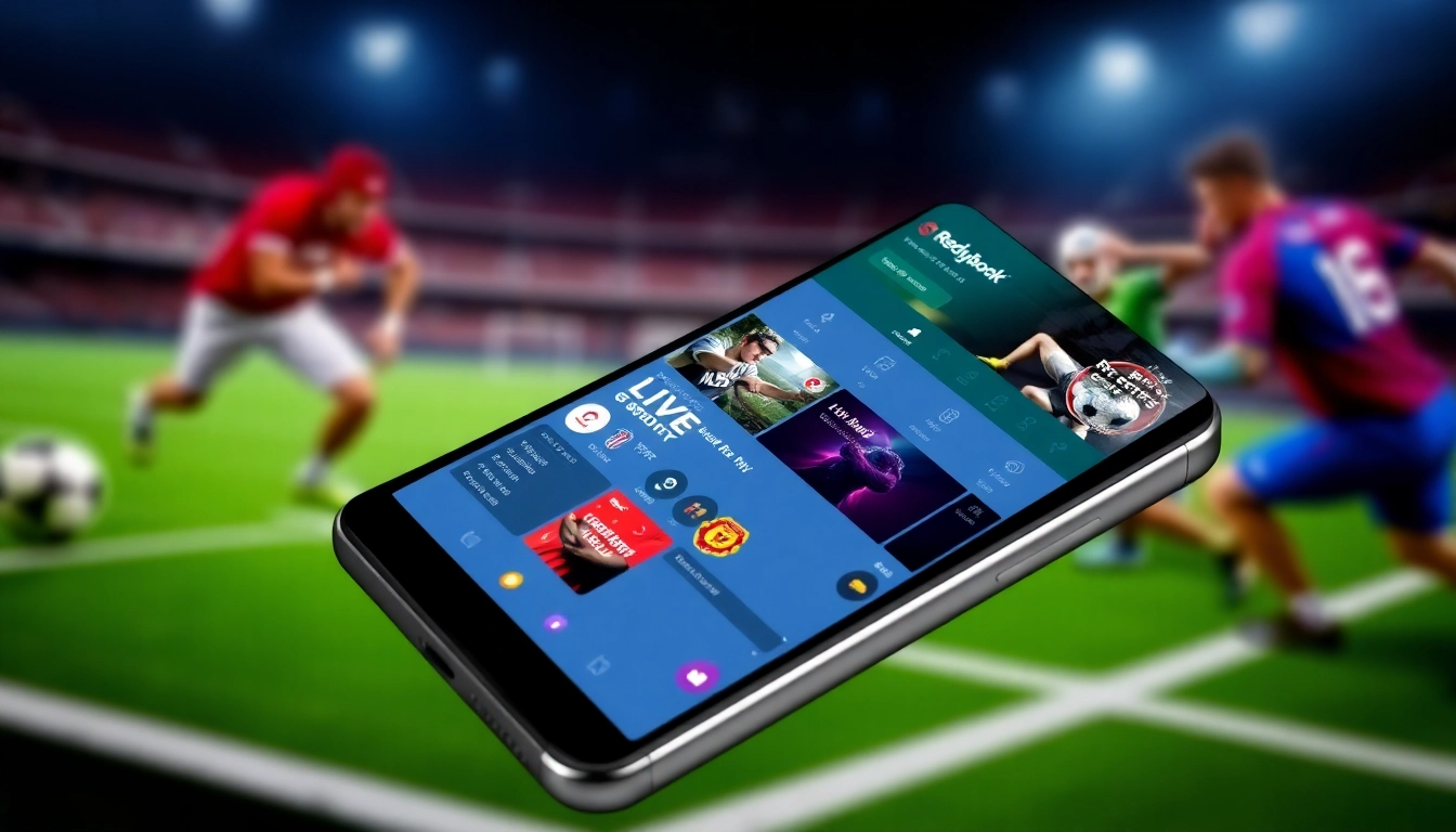 Reddybook App interface showing live cricket and football betting options on a mobile device, highlighting ease of use and real-time updates.