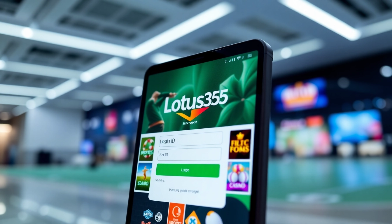 Easy-access Lotus365 ID login on mobile smartphone with sports and casino icons for Indian bettors seeking secure online betting experience.