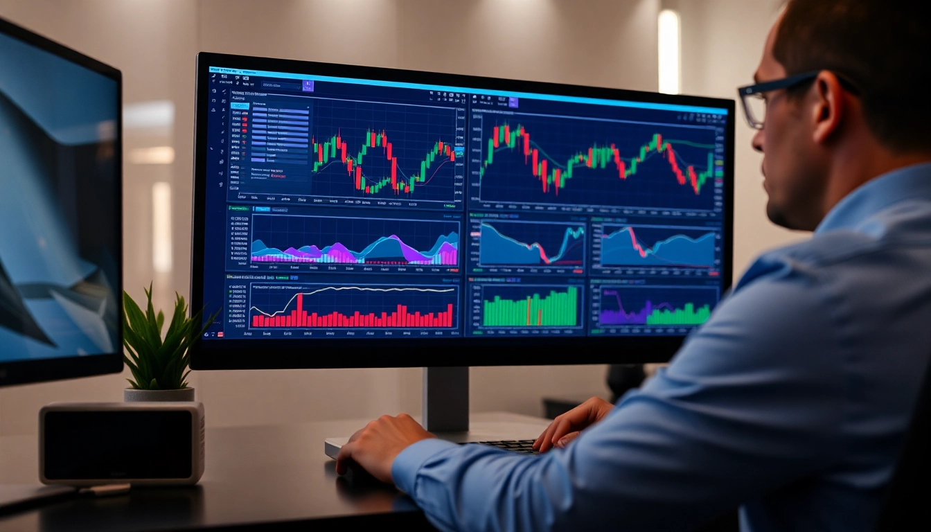 Trading view platform displaying detailed market charts with real-time data analysis for traders
